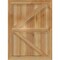 Ekena Millwork Framed Board-n-Batten Shutters w/Z-Bar, Rough Sawn Western Red Cedar, 21 1/2W x 45H, PR RBF06Z21X045RWR - alternate 2